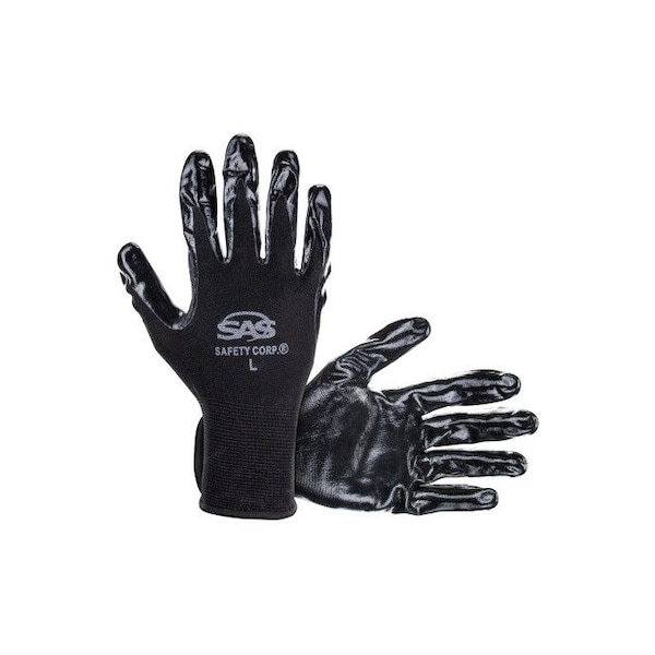 Sas Safety GUANTE NITRILO RECUBIERTO NEGRO PAWZ GRANDE - SA640-1909
