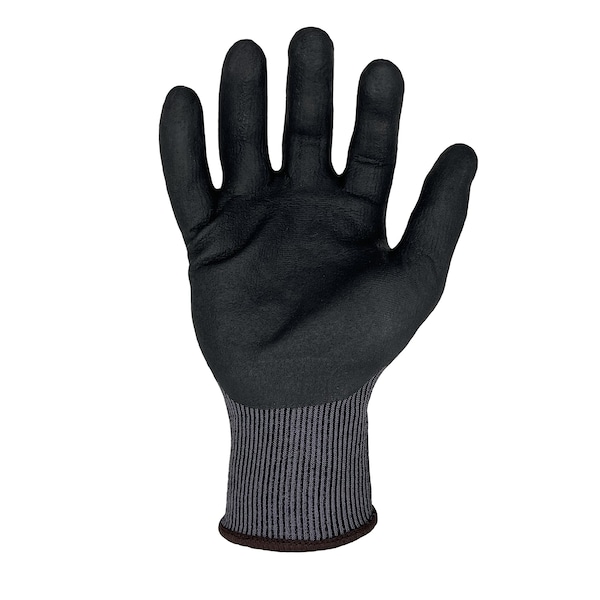 Comandante de seguridad Azusa 15 Ga. Guantes de trabajo de nylon / spandex gris, recubrimiento de palma de nitrilo de microespuma negro, L - CM3000
