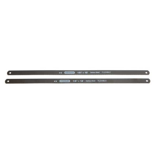 Stanley Hacksaw Blades, 12 In, 18 TPI, PK2 - 15-928A