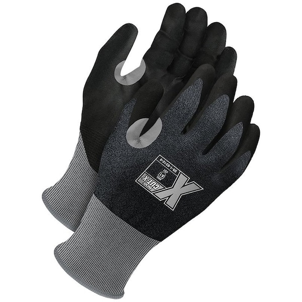 Guantes recubiertos de PU Bdg, Nivel de corte A1, calibre 21, negro/gris, S - 99-1-9511-7