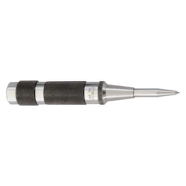 Starrett Automatic Center Punch, Length 5 1/4 in, Diameter 11/16 in, Point 0.015 in - 18C