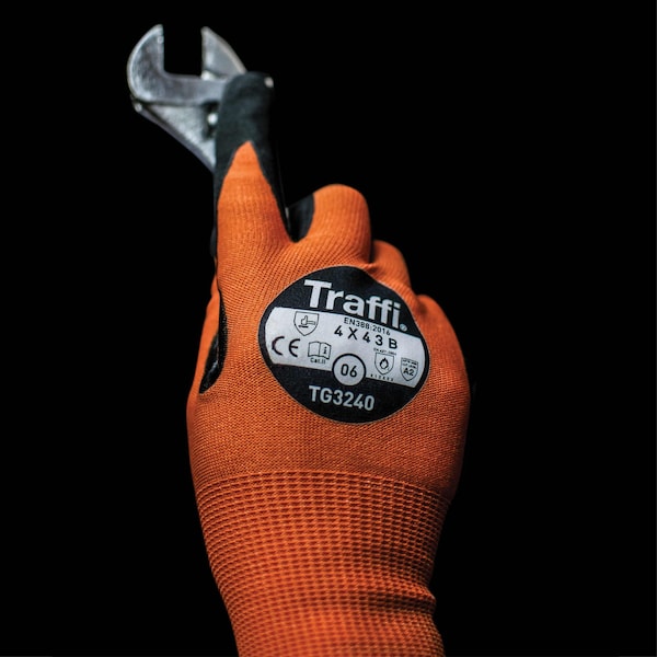 Guante de nitrilo Traffi TG3240 LXT Cut A2 MicroDex, Talla 11 - TG3240-AM-11
