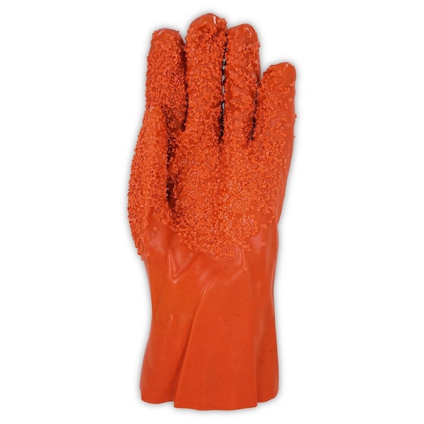 Guante recubierto de PVC de doble inmersión en vinilo naranja Magid 12, Nivel de corte 1, paquete de 12 - T3083R.