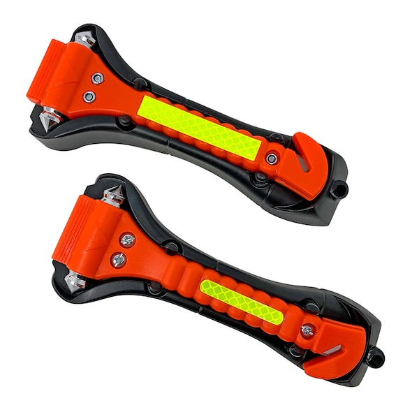 Segomo Tools 2x Emergency Escape Safety Hammers, Car Window Breaker, Seat Belt Cutter - T07021