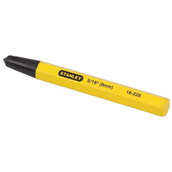 Stanley Center Punch, 5/16 x 4-1/2 In, Yellow - 16-228