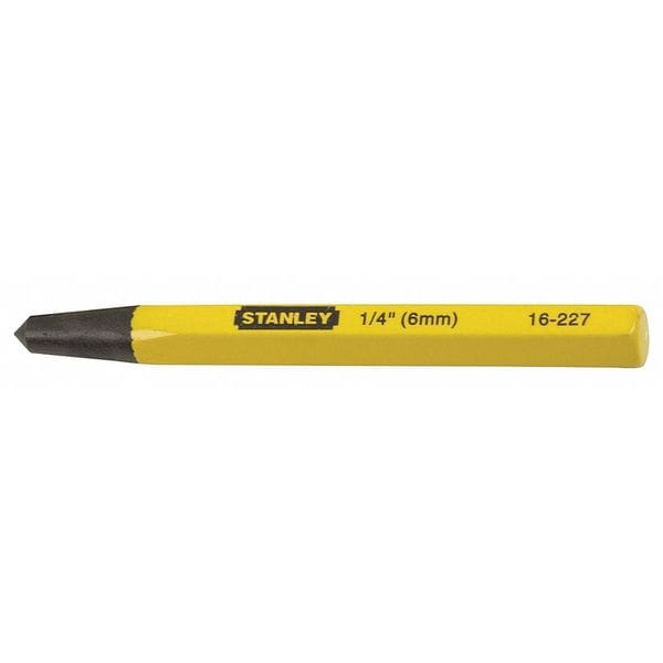 Stanley Center Punch, 1/4 x 4 In, Yellow - 16-227