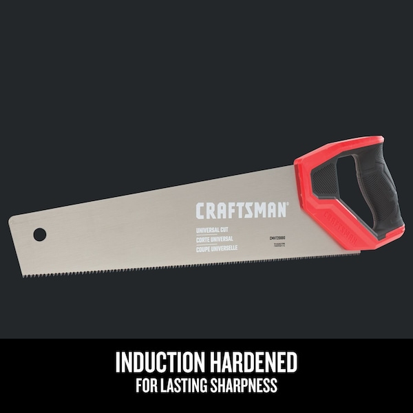 Craftsman Hand Saw, Steel Blade, 15" Blade Length - CMHT20880
