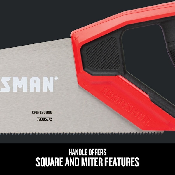 Craftsman Hand Saw, Steel Blade, 15" Blade Length - CMHT20880