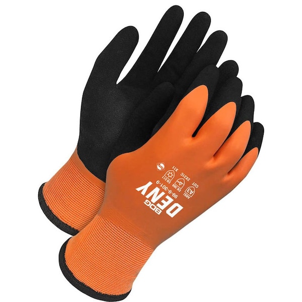 Bdg Guante de Invierno con Forro Resistente al Corte y Doble Inmersión de Látex en la Palma, Encogido, Talla L (9) - 99-9-301-9-K