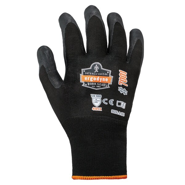 Guantes recubiertos de nitrilo Proflex By Ergodyne 7021, 144 pares, color lima, tamaño 2XL, 144 piezas - 17856