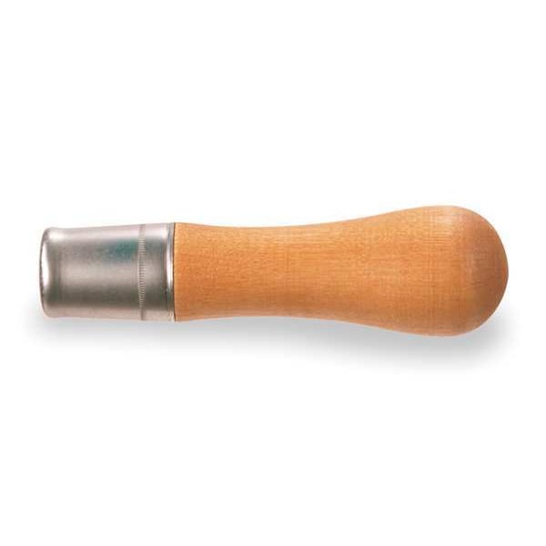 Crescent Nicholson Push On File Handle, Length 5 1/4 in, Dia 1 1/2 in, Wood - 21528N