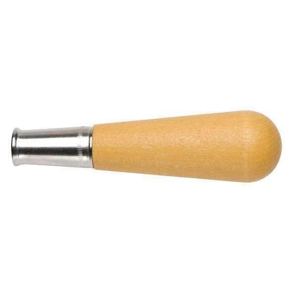 Crescent Nicholson Metal Ferruled File Handle, Length 3 3/4 in, Dia 15/16 in, Wood - 21520N