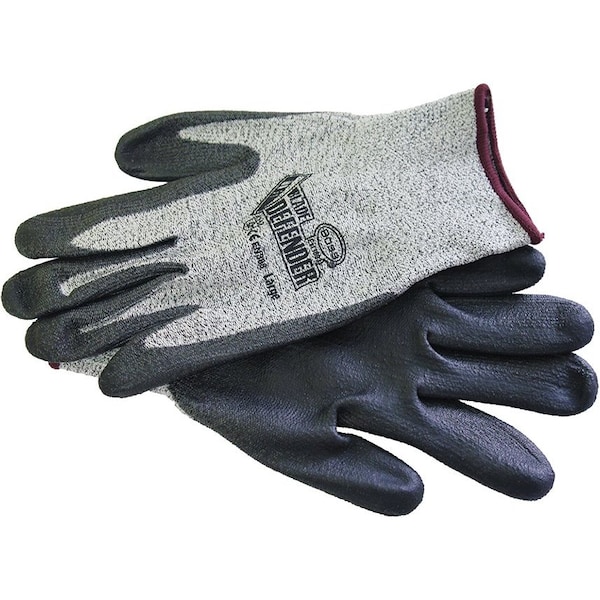 Los guantes de palma de poliuretano del defensor de la cuchilla del hombre del cepillo, tamaño extra grande, paquete de 12 - GLOVE-3712GXL