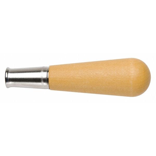 Crescent Nicholson Metal Ferruled File Handle, Length 4 7/8 in, Dia in 1 5/16 in, Wood - 21526N