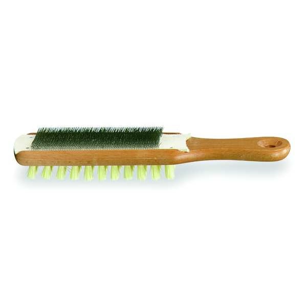Crescent Nicholson File Card and Brush, Length 10 in, Steel Wire Bristle, Wood Handle - 21467