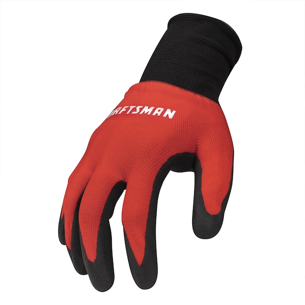 Guantes de nailon para todo uso con palma recubierta de nitrilo para hombre y mujer de Craftsman, tamaño grande - CMMT14202