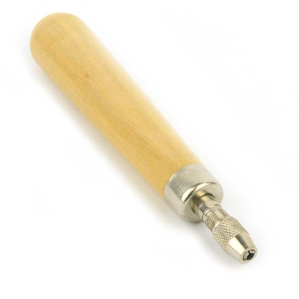 Big Horn Wooden Handle for Needle Files with Steel Quick Locking Chuck - 19225