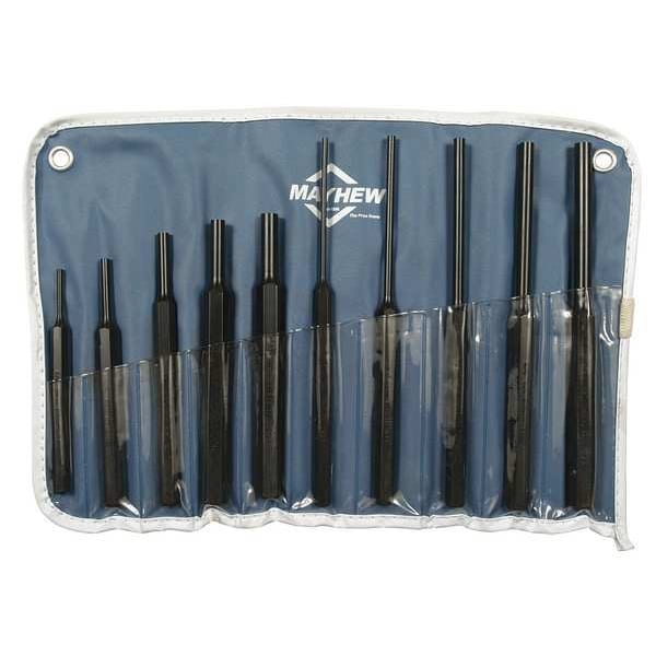 Mayhew Drive Pin Punch Set, 10 Pieces, Steel - 61511
