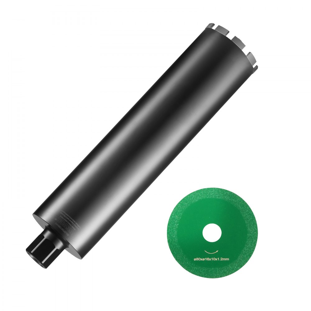 VEVOR Core Drill Bit, 4.25" Wet Diamond Core Drill Bits, 14" Drilling Depth Concrete Core Drill Bit with Saw Blade, 1-1/4"-7 Inner Thread, Laser Welding, Diamond Wet Coring Bit for Concrete Brick - JGSQXZTSS108Y2FEOV0