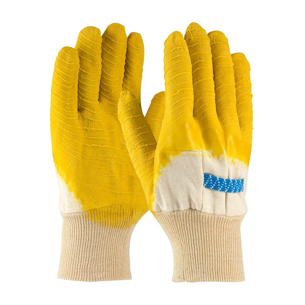 Guantes recubiertos de látex Pip, cobertura de 3/4, amarillos, para hombre, paquete de 12 - 55-3271