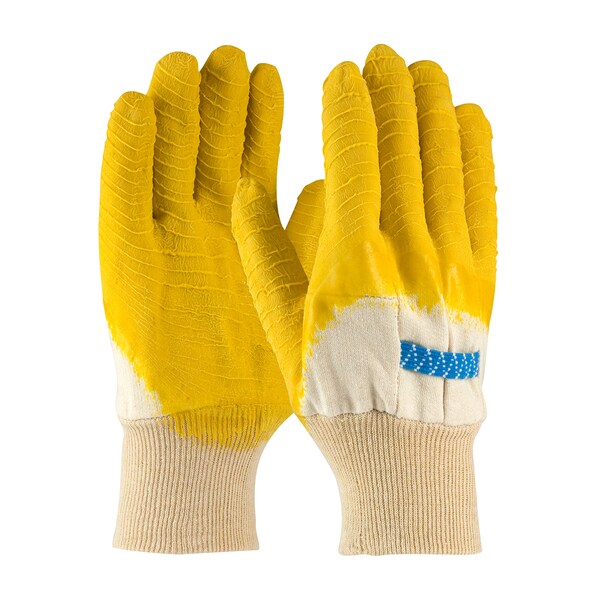 Guantes recubiertos de látex Pip, cobertura de 3/4, amarillos, para hombre, paquete de 12 - 55-3271