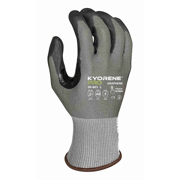 Guantes Kyorene Pro 18g con recubrimiento de poliuretano y revestimiento de grafeno (L) - 00-863 (L)