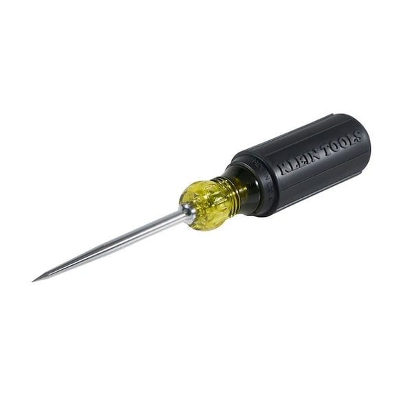 Klein Tools Cushion Grip Scratch Awl, Tip Size 3 1/2 in, Overall Length 7 7/8 in, Yellow/Black - 650