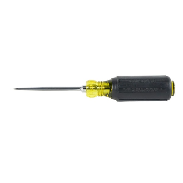 Klein Tools Cushion Grip Scratch Awl, Tip Size 3 1/2 in, Overall Length 7 7/8 in, Yellow/Black - 650