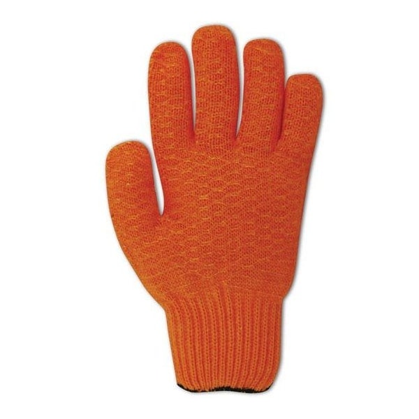 Guantes tejidos a máquina reversibles recubiertos con patrón de naranja Magid MultiMaster 5930CC CrissCross, paquete de 12 - talla L 4707
