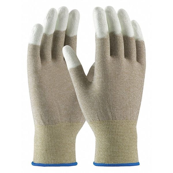 Guantes de Nylon Recubiertos con Puntas ESD de la Marca Partners, Talla Grande, Blanco, 12 Pares por Caja - GLV2601L