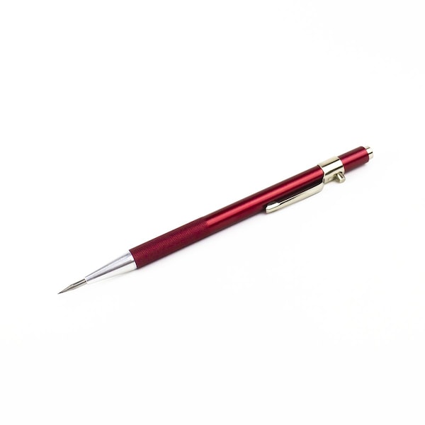 Excel Blades Retractable Scribe with 0.090" Tip, Awl Tool, Pen Weeder, Red, 12pk. - 16050