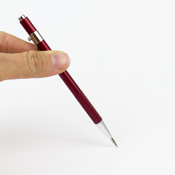 Excel Blades Retractable Scribe with 0.090" Tip, Awl Tool, Pen Weeder, Red, 12pk. - 16050