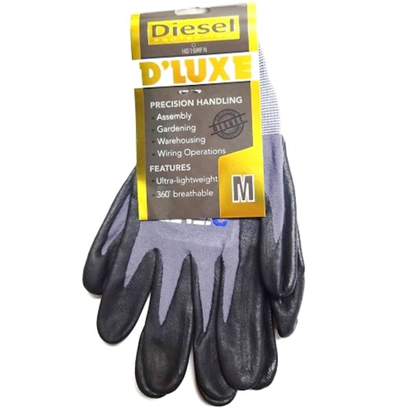 Protección Diesel Guantes Antideslizantes D'Luxe, Tamaño Mediano (4 Pares) - ZZZ-DIE-DLX-1882x4