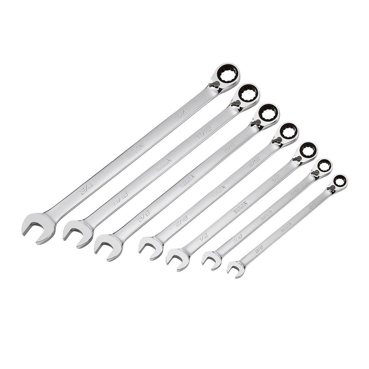 Juego de llaves de combinación de trinquete SAE profesional Icon, 7 piezas - 64842