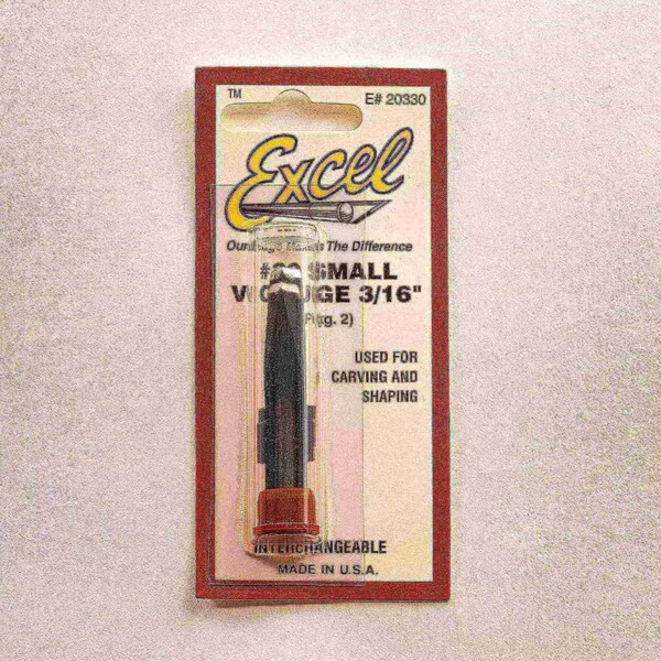 Excel Blades Small V Carving Gouge Wood and Hobby Chisel Refills 2pcs., 12pk. - 20330