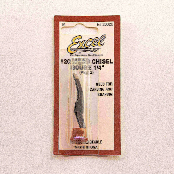 Excel Blades Large Carving Chisel Gouge Replacement Carving Wood Tool 2pcs., 12pk. - 20320