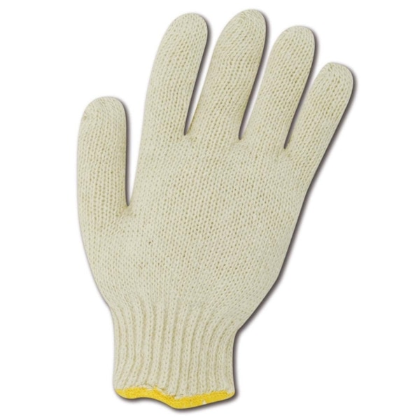 Guantes de Tejido de Máquina Magid MultiMaster Blanco con Puntos de Plástico Negro de un Lado, Paquete de 12 - T936P