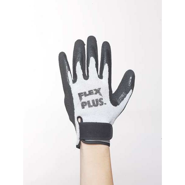Guantes recubiertos de látex MCR Safety, cobertura en la palma, negro/gris, L, par - 9688VL