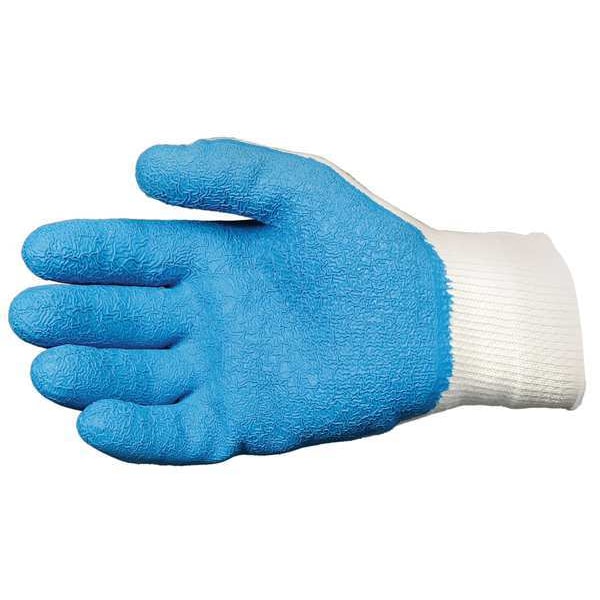 Guantes recubiertos de látex Mcr Safety, cobertura en la palma, azul/blanco, XL, PR - 9680XL