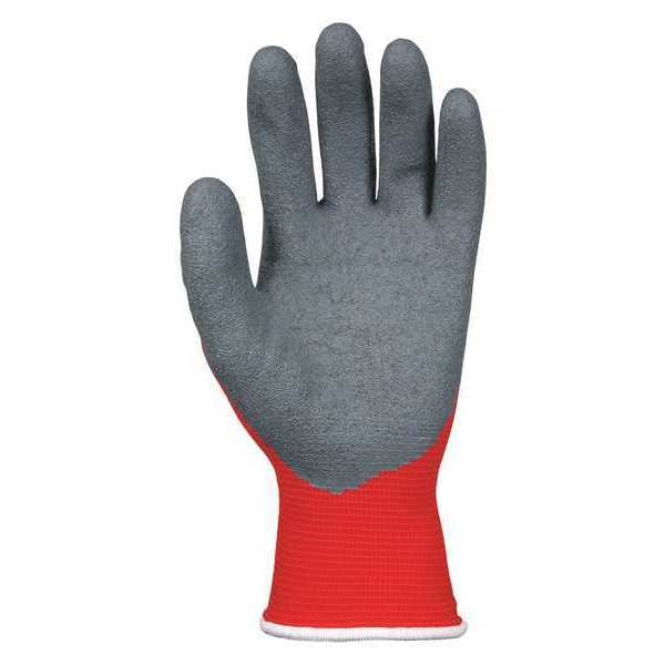 Guantes recubiertos de látex MCR Safety, cobertura en la palma, rojo/gris, 2XL, par - N9680XXL