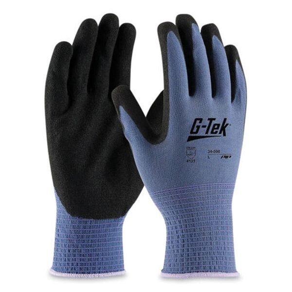 Guantes de Nylon recubiertos de Nitrilo Fast Fans GP, Azul y Negro - Grande - FA3750893