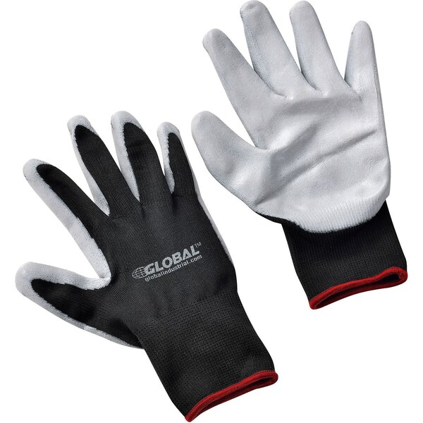 Guantes recubiertos de nitrilo con espuma industrial global, gris/negro, pequeños - 708344S