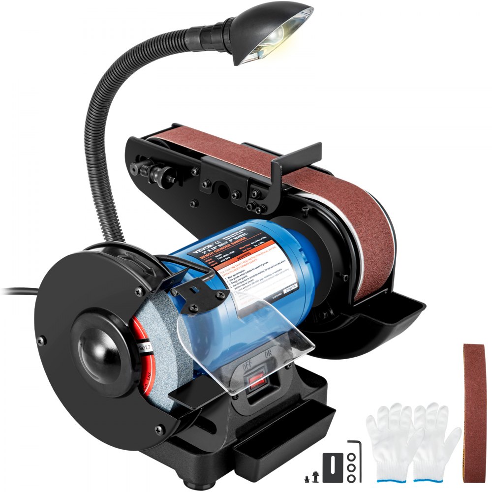 2" Belt Sander and 6" Disc Sander With Sturdy Base & LED Working Lamp - SDJ375WTS00000001V1