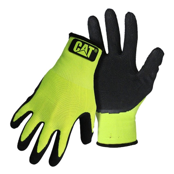 Guantes de Palma Sumergida Caterpillar Negro/Verde de Alta Visibilidad XL 1 par - CAT017418X