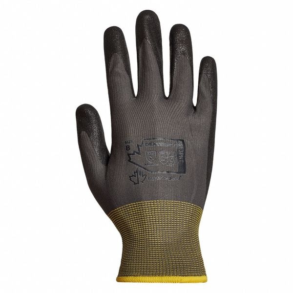 Superior Guante Negro de Nylon, Palma Natural, Talla 11, Par - S13PNT-11