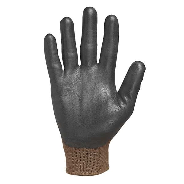 Guantes Recubiertos de Látex de Caucho Natural Condor, Cobertura en la Palma, Negro/Verde, Talla L, Par - 4NMP2