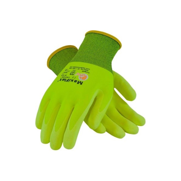 Guante MaxiFlex® Ultimate„¢ Hi-Vis de Nylon/Lycra recubierto de Nitrilo, XXL - 34-874FY/XXL