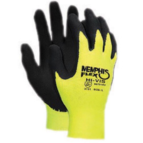 Guantes de látex Hi-Vis Gris con forro de espuma azul para cocina - Grande - EA3689693