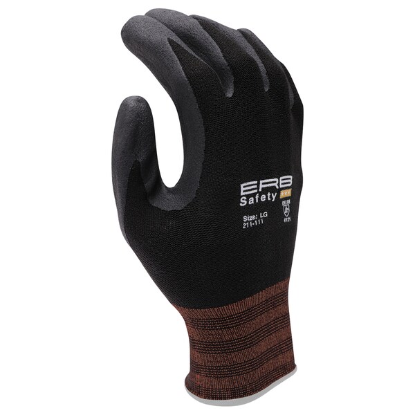 Guantes de Tejido de Nylon Erb Safety 211-111, Recubrimiento de Microespuma de Nitrilo, Talla 2X, Par - 22501