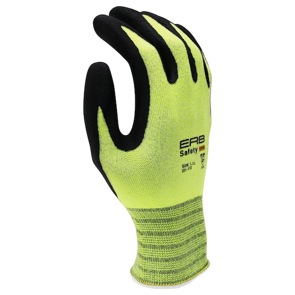 Guantes de Nylon con Spandex tejido, recubiertos de Nitrilo Sandy, tamaño MD, par - 22516